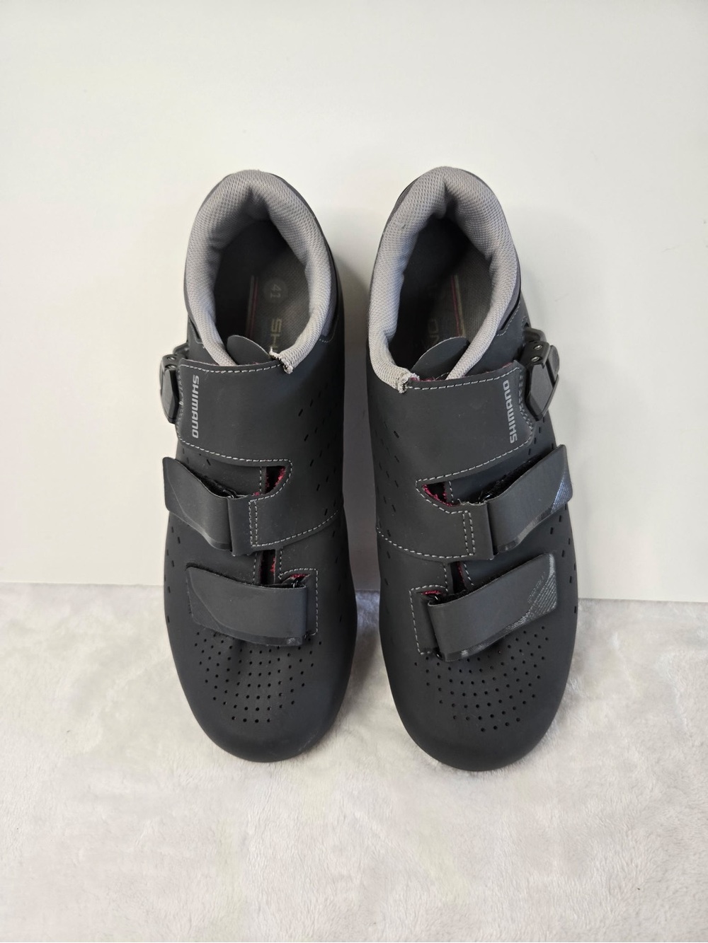 Shimano Kids Black and Gray Cycling Sneakers with Velcro Straps